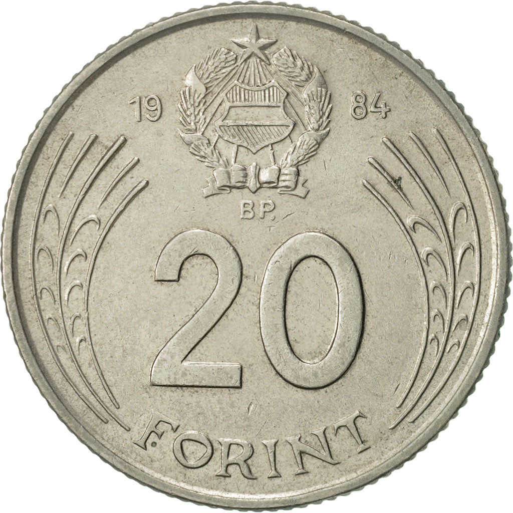 Münze, Ungarn, 20 Forint, 1984, Budapest, SS, Copper-nickel, KM:630