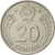 Moneta, Węgry, 20 Forint, 1984, Budapest, EF(40-45), Miedź-Nikiel, KM:630