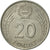 Moneda, Hungría, 20 Forint, 1986, Budapest, MBC, Cobre - níquel, KM:630
