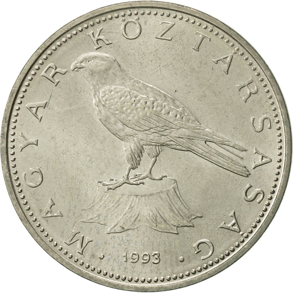 Hungría, 50 Forint, 1993, Budapest, MBC, Cobre - níquel, KM:697