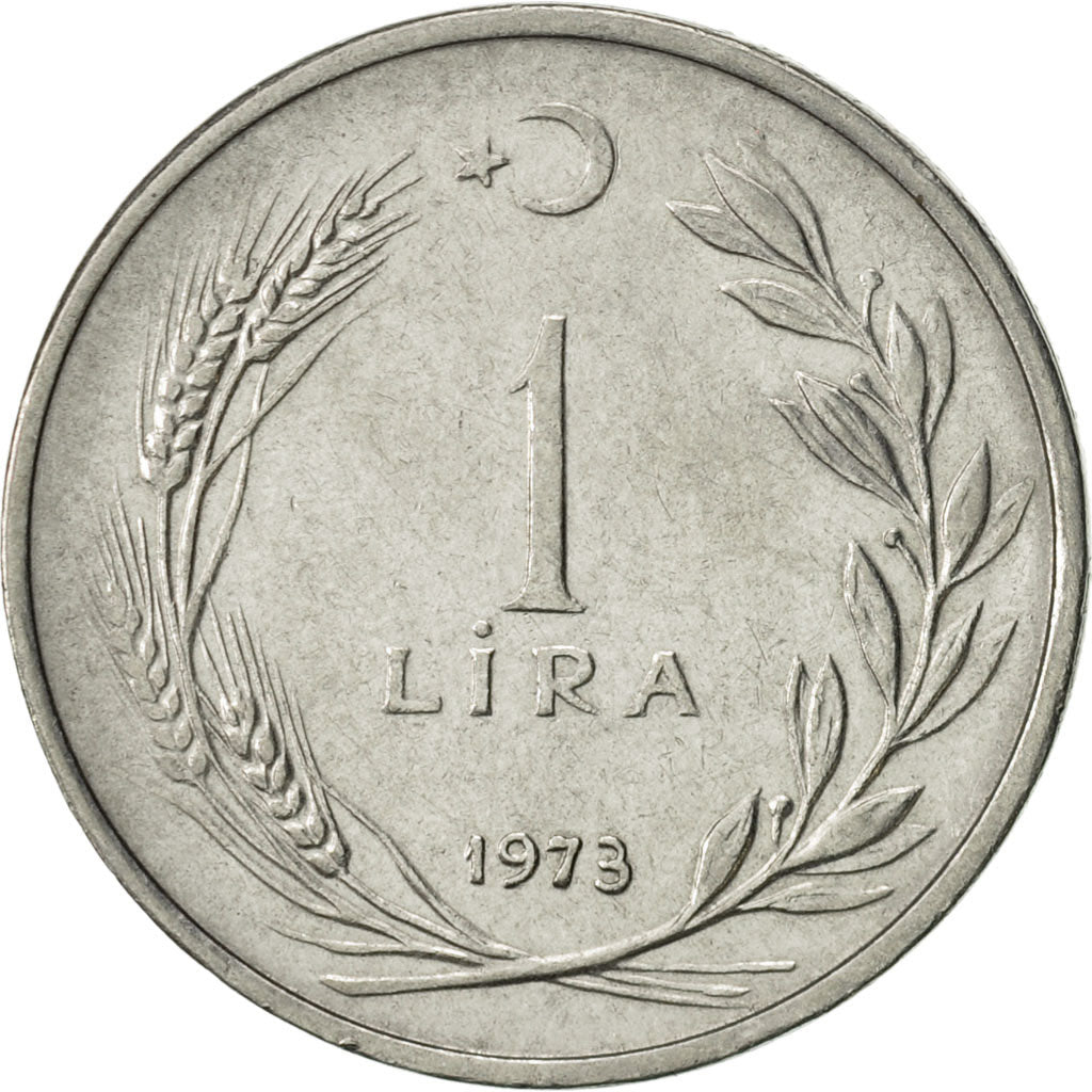 Coin, Turkey, Lira, 1973, EF(40-45), Stainless Steel, KM:889a.2
