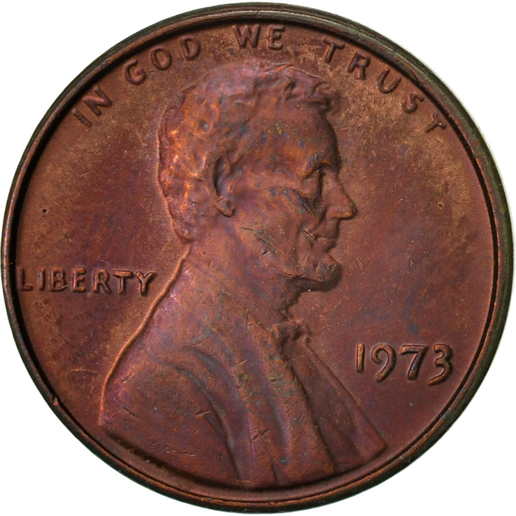 Coin, United States, Lincoln Cent, Cent, 1973, U.S. Mint, Philadelphia