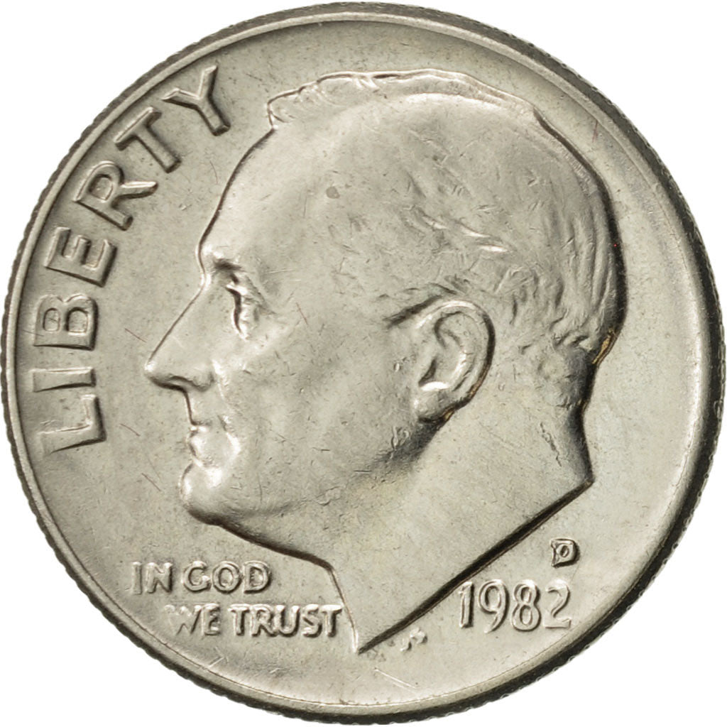 Monnaie, États-Unis, Roosevelt Dime, Dime, 1982, U.S. Mint, Denver, SUP
