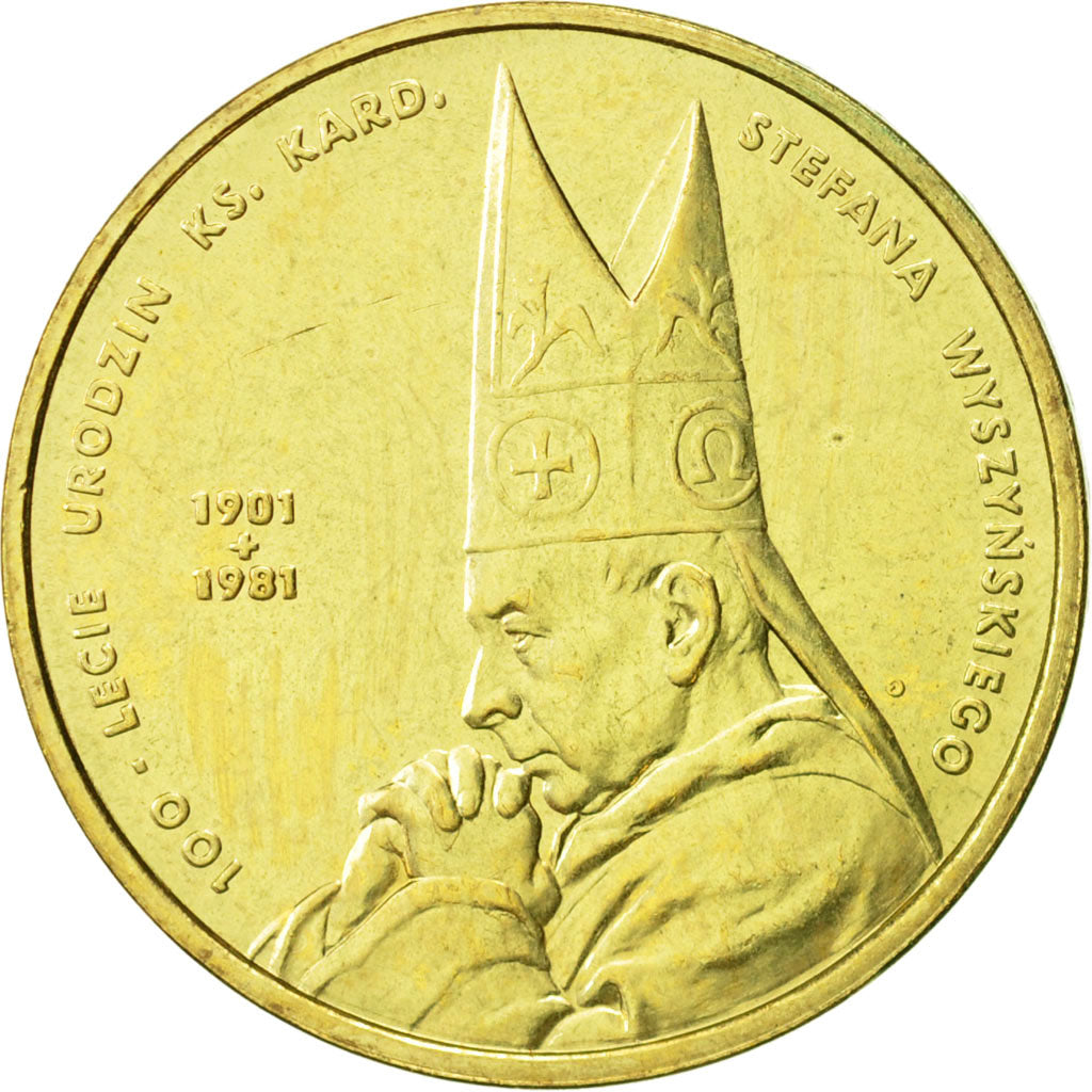 Münze, Polen, 2 Zlote, 2001, Warsaw, SS+, Messing, KM:418