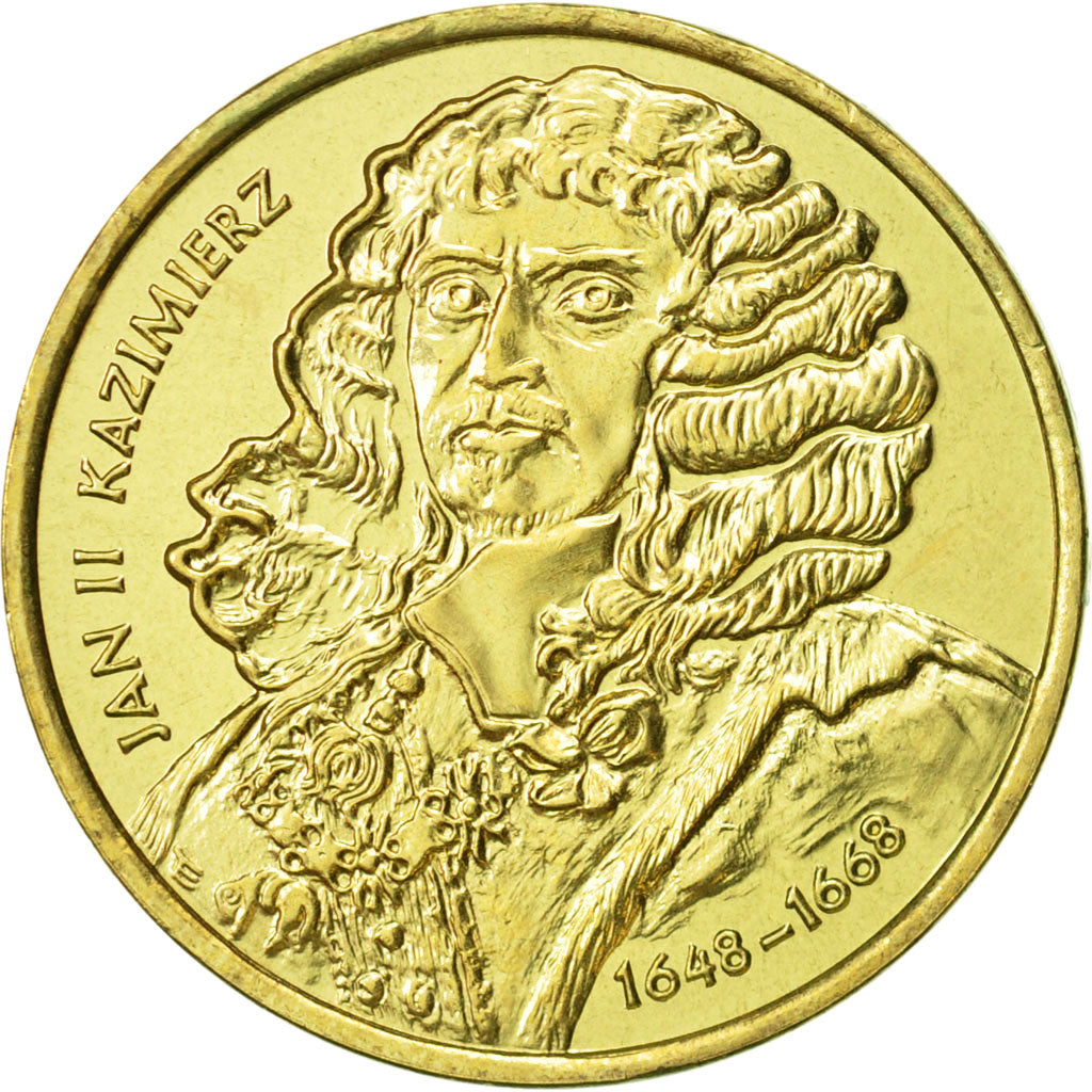 Poland, 2 Zlote, 2000, Warsaw, AU(50-53), Brass, KM:398
