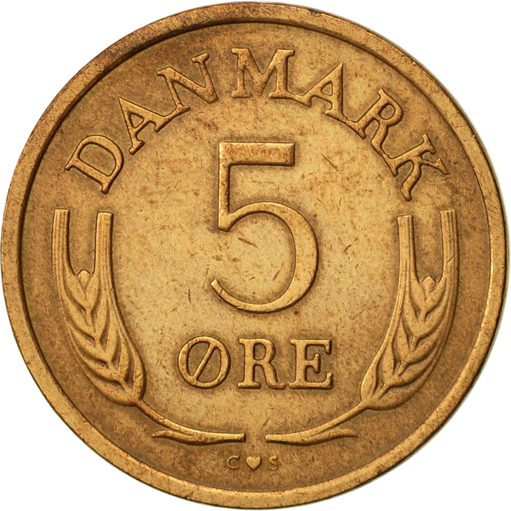 Coin, Denmark, Frederik IX, 5 Öre, 1968, Copenhagen, EF(40-45), Bronze