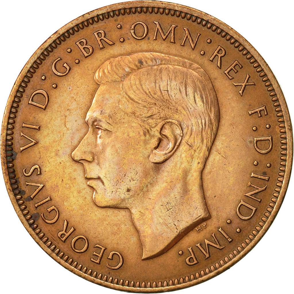 Great Britain, George VI, Penny, 1945, EF(40-45), Bronze, KM:845