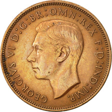 Great Britain, George VI, Penny, 1945, EF(40-45), Bronze, KM:845