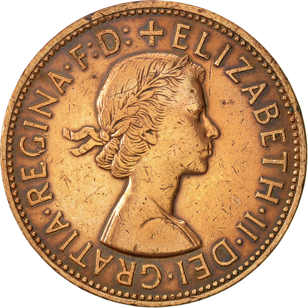 Coin, Great Britain, Elizabeth II, Penny, 1965, EF(40-45), Bronze, KM:897