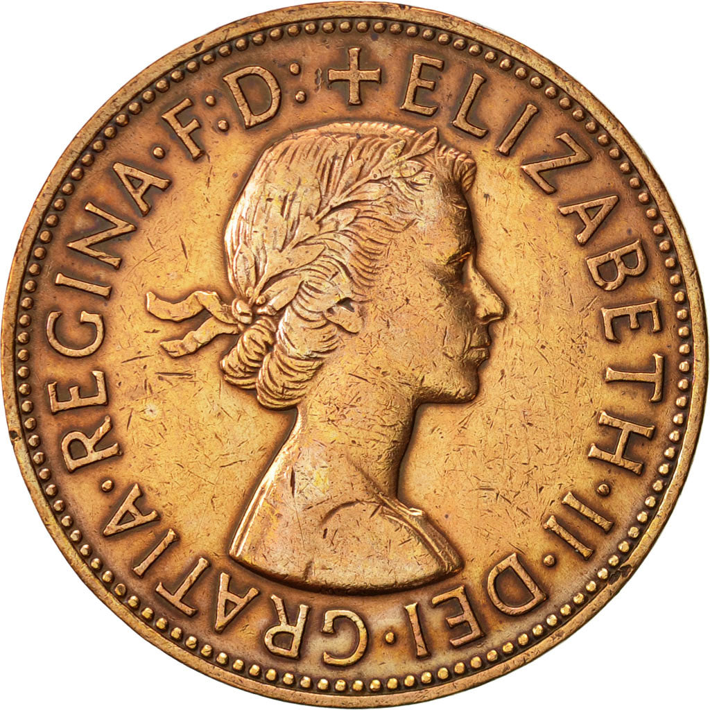 Coin, Great Britain, Elizabeth II, Penny, 1962, EF(40-45), Bronze, KM:897