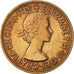 Coin, Great Britain, Elizabeth II, Penny, 1961, EF(40-45), Bronze, KM:897