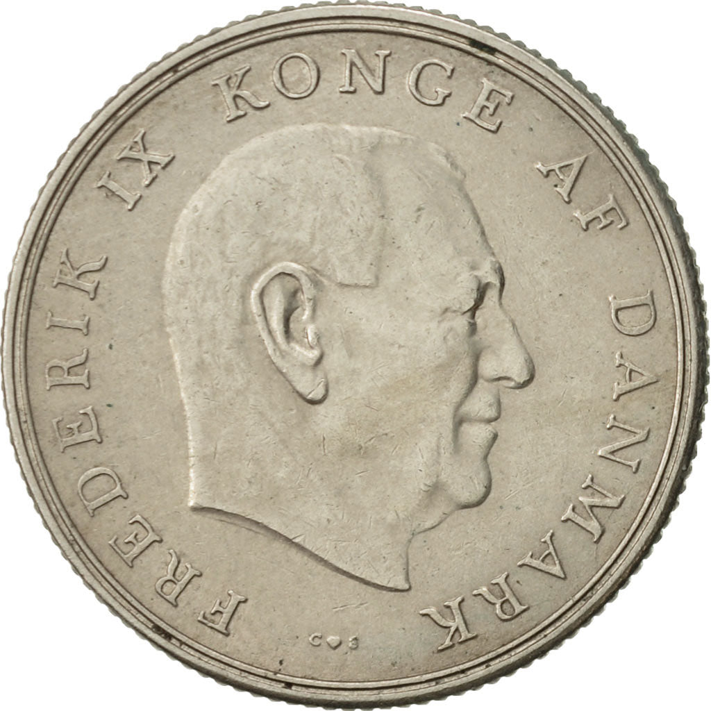 Coin, Denmark, Frederik IX, Krone, 1962, Copenhagen, AU(55-58), Copper-nickel