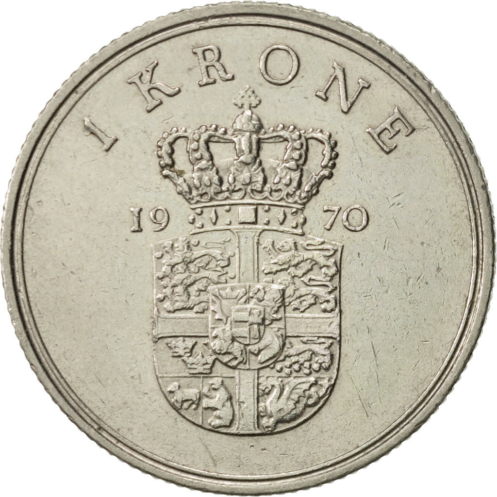 Monnaie, Danemark, Frederik IX, Krone, 1970, Copenhagen, SUP, Copper-nickel