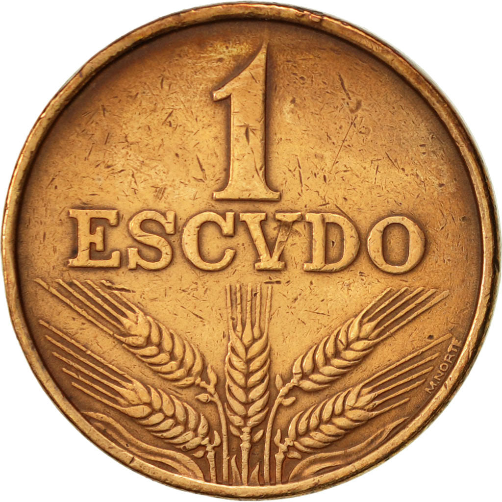 Coin, Portugal, Escudo, 1974, EF(40-45), Bronze, KM:597