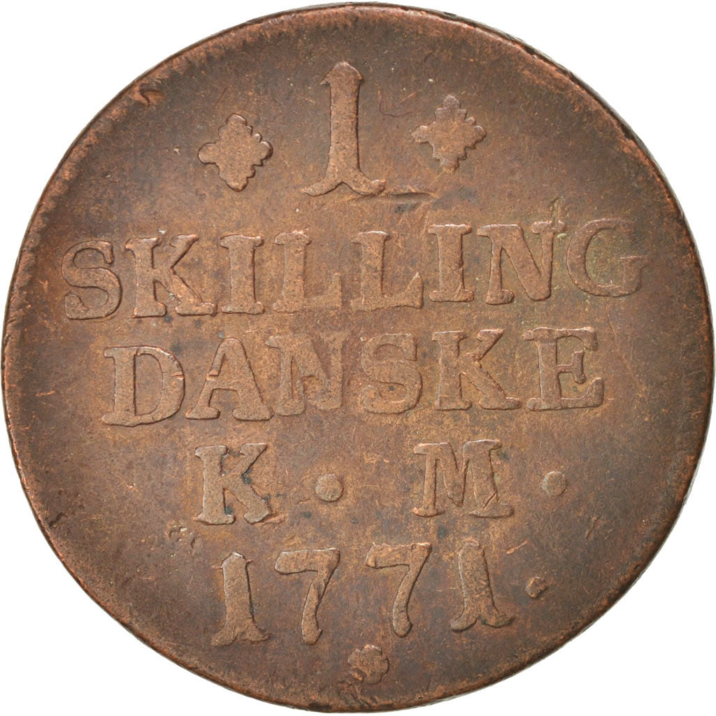 Denmark, Christian VII, Skilling, 1771, KM:616.1