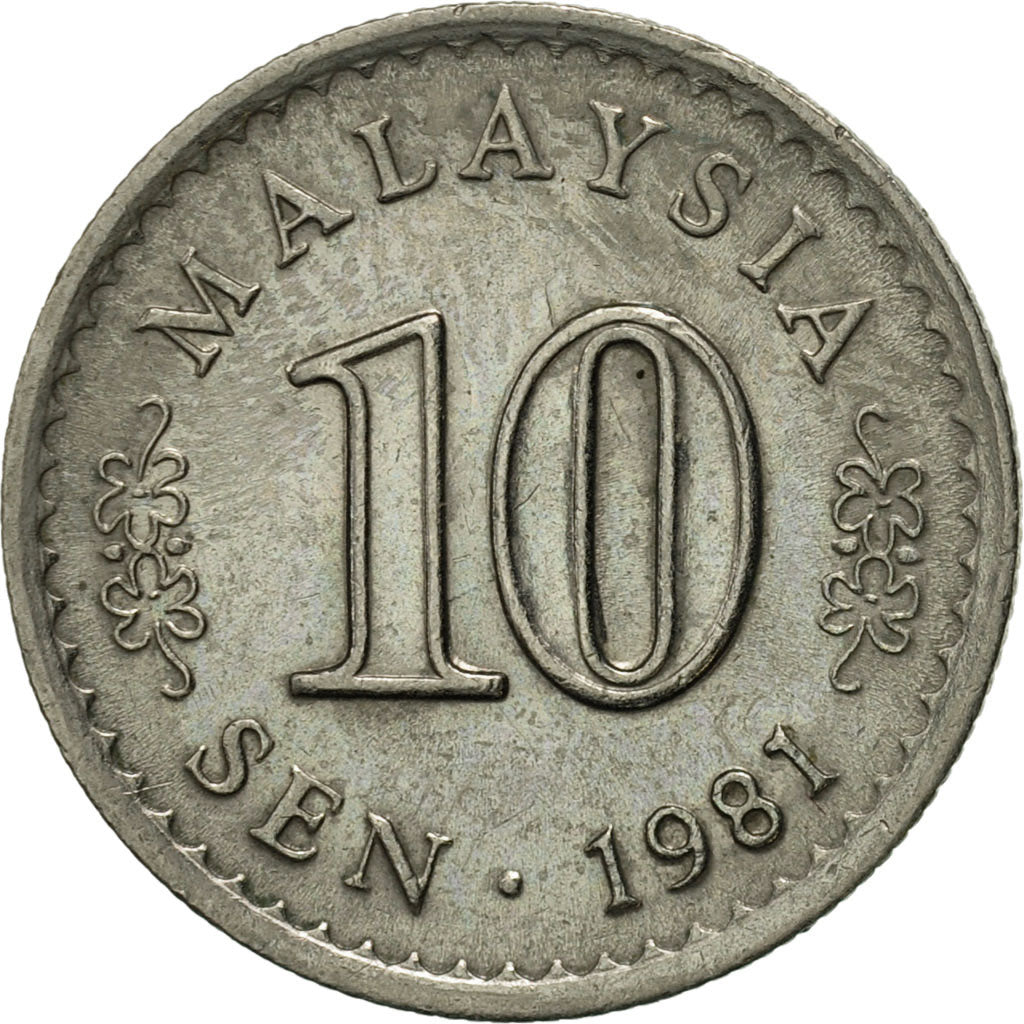 Münze, Malaysia, 10 Sen, 1981, Franklin Mint, SS+, Copper-nickel, KM:3