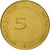 Coin, Slovenia, 5 Tolarjev, 1995, AU(50-53), Nickel-brass, KM:21