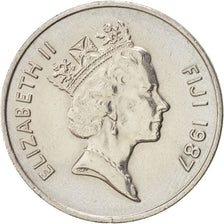 Münze, Fiji, Elizabeth II, 10 Cents, 1987, VZ, Copper-nickel, KM:52