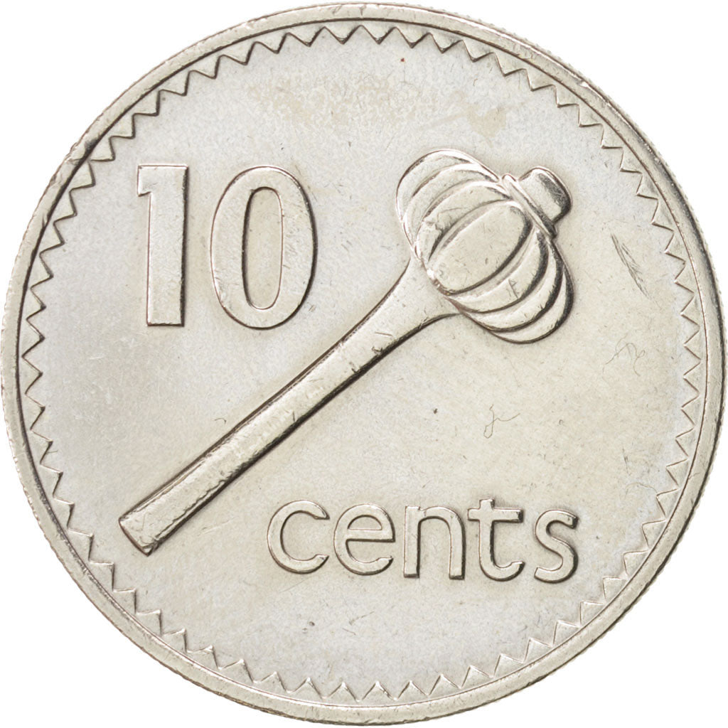 Moneda, Fiji, Elizabeth II, 10 Cents, 1987, EBC, Cobre - níquel, KM:52