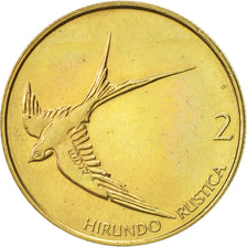 Munten, Slovenië, 2 Tolarja, 2004, ZF+, Nickel-brass, KM:5