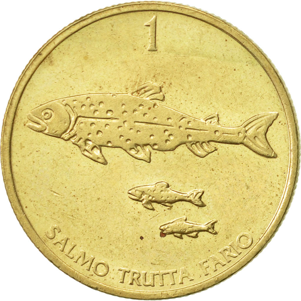 Coin, Slovenia, Tolar, 1996, AU(50-53), Nickel-brass, KM:4