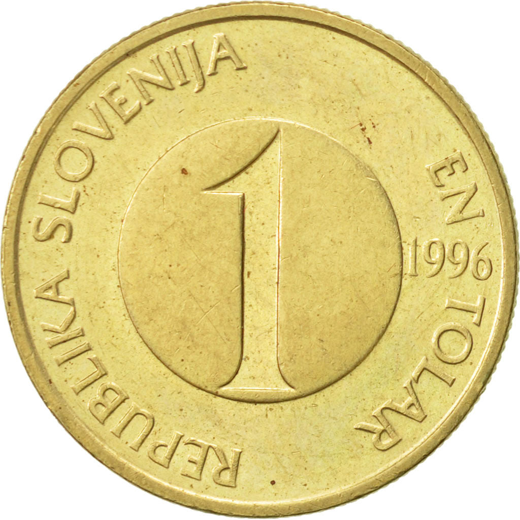 Coin, Slovenia, Tolar, 1996, AU(50-53), Nickel-brass, KM:4