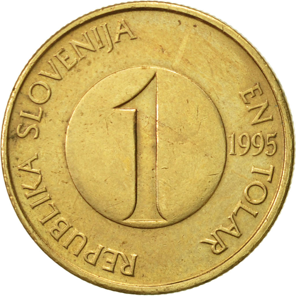 Coin, Slovenia, Tolar, 1995, AU(50-53), Nickel-brass, KM:4