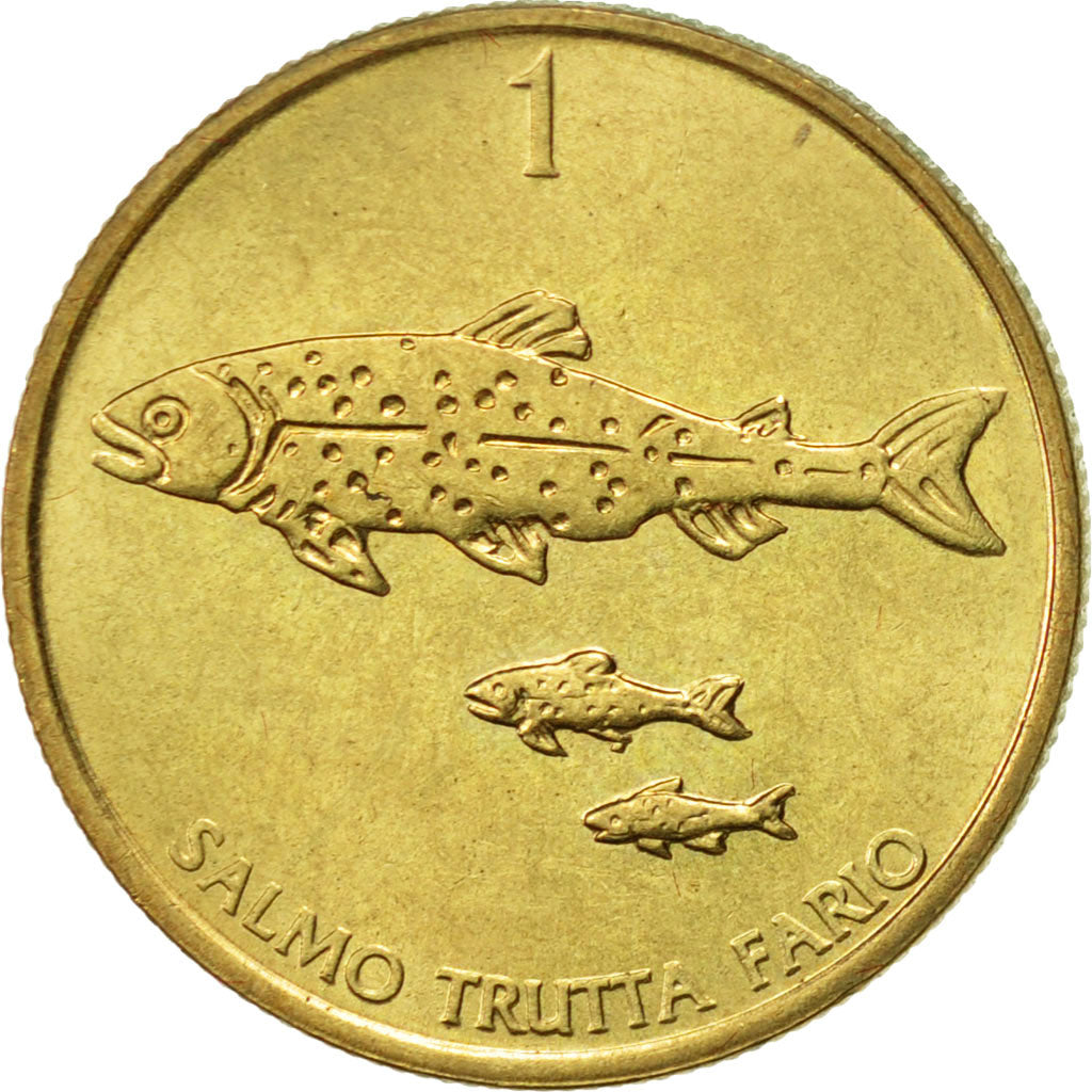 Coin, Slovenia, Tolar, 1992, AU(50-53), Nickel-brass, KM:4