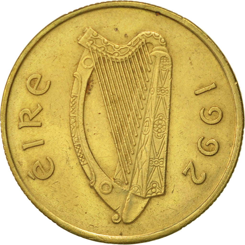 Coin, IRELAND REPUBLIC, 20 Pence, 1992, EF(40-45), Nickel-Bronze, KM:25