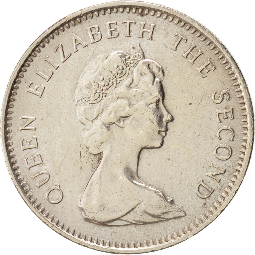 Isole Falkland, Elizabeth II, 5 Pence, 1980, BB+, Rame-nichel, KM:4.1