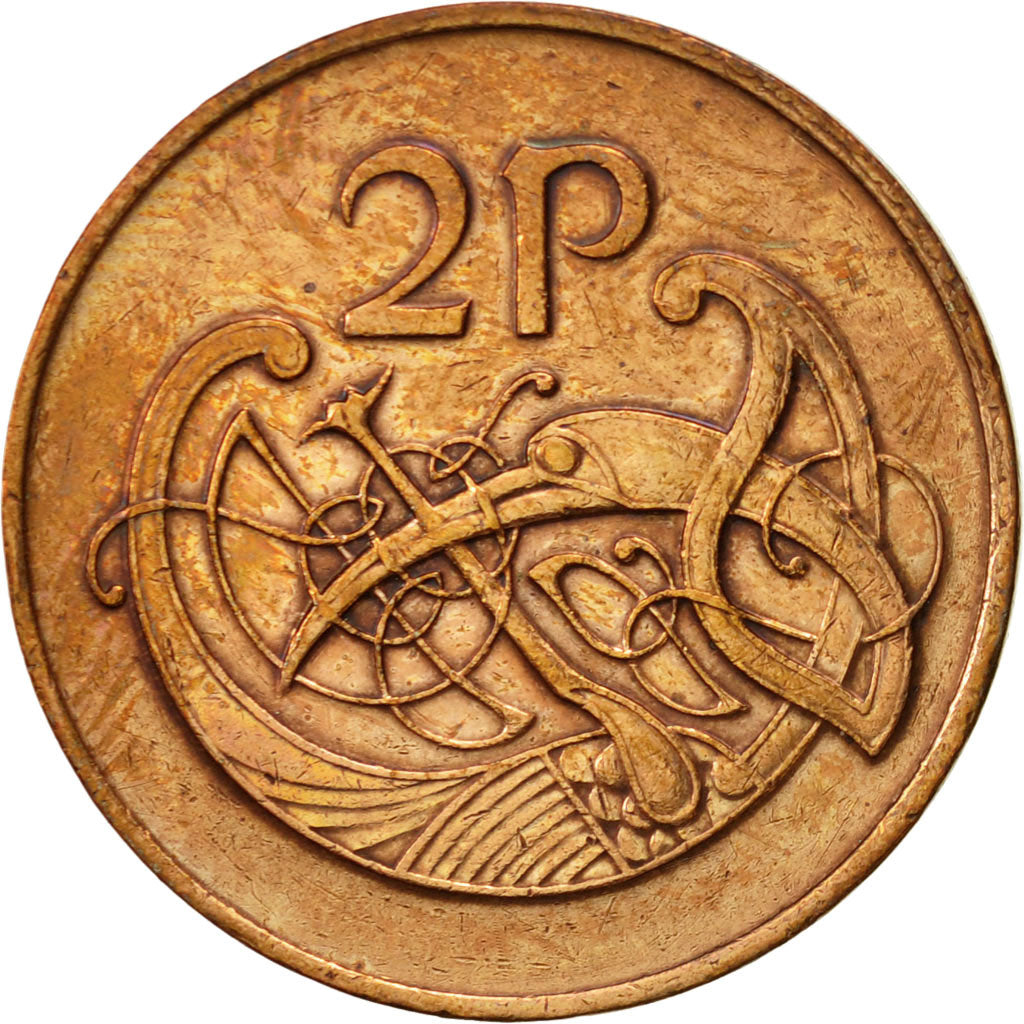 Moneda, REPÚBLICA DE IRLANDA, 2 Pence, 1982, MBC, Bronce, KM:21