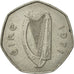 IRELAND REPUBLIC, 50 Pence, 1971, EF(40-45), Copper-nickel, KM:24