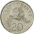 Münze, Singapur, 20 Cents, 1991, British Royal Mint, VZ, Copper-nickel, KM:52