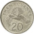 Monnaie, Singapour, 20 Cents, 1989, British Royal Mint, SUP, Copper-nickel