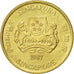 Coin, Singapore, 5 Cents, 1987, British Royal Mint, AU(55-58), Aluminum-Bronze