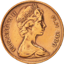 Monnaie, Fiji, Elizabeth II, 2 Cents, 1980, TTB+, Bronze, KM:28