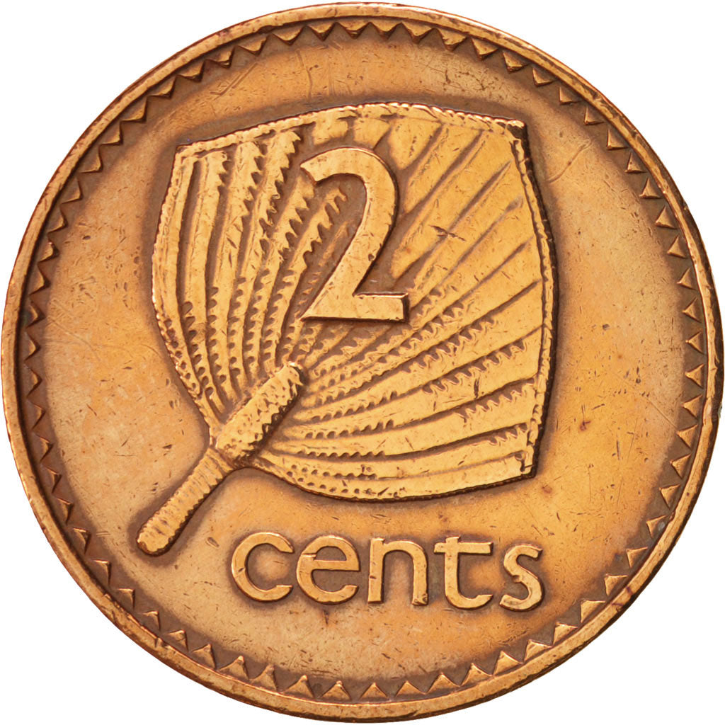 Moneda, Fiji, Elizabeth II, 2 Cents, 1980, MBC+, Bronce, KM:28