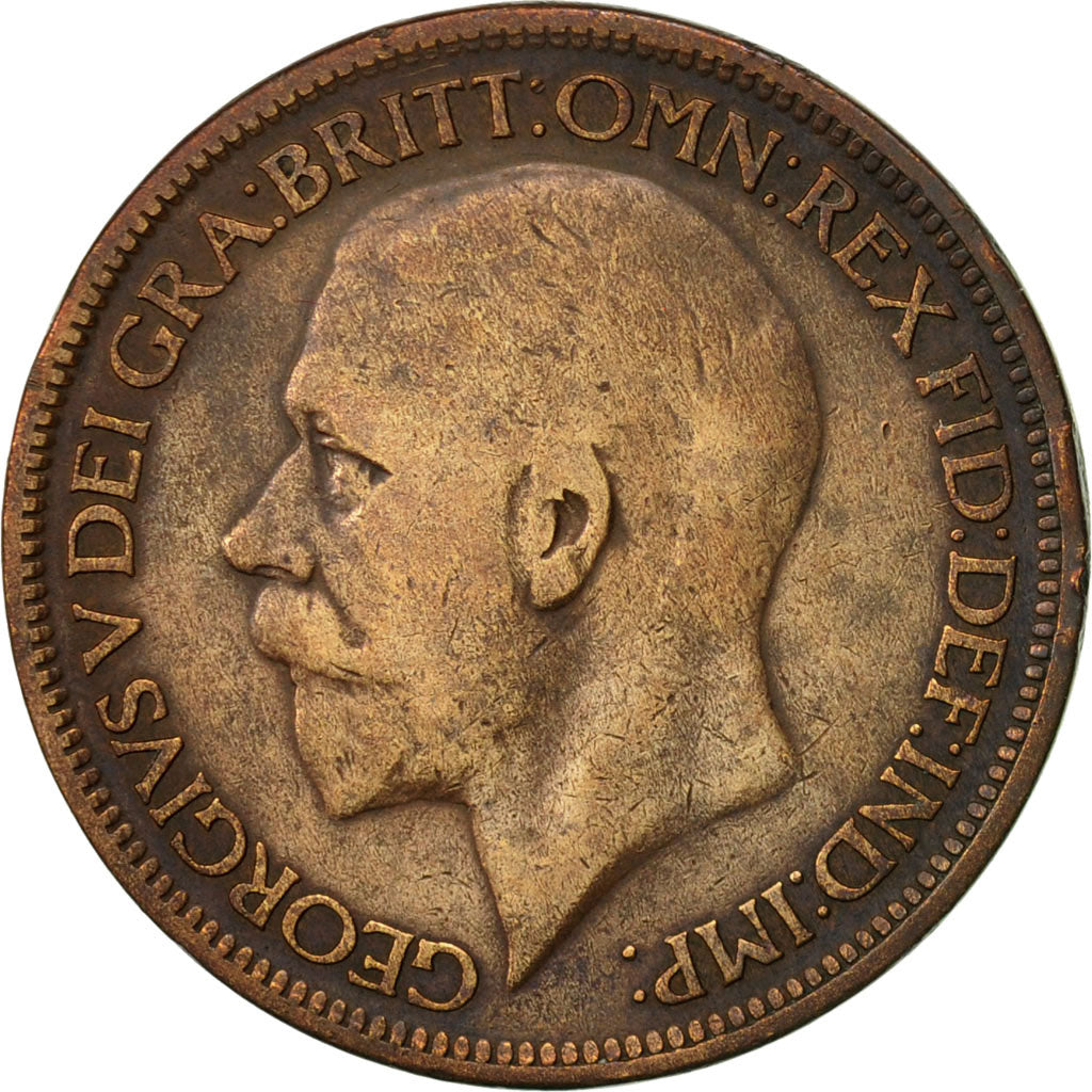 Coin, Great Britain, George V, 1/2 Penny, 1925, VF(20-25), Bronze, KM:809