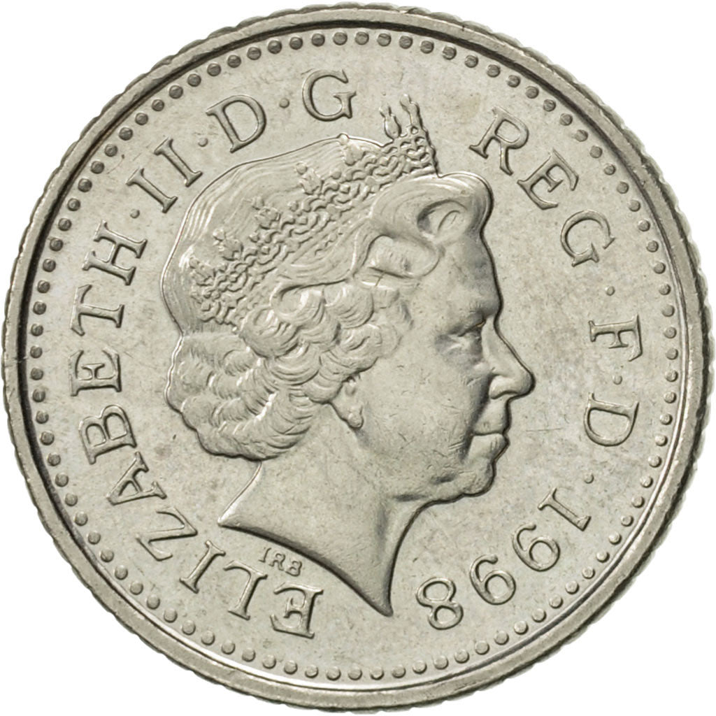 Coin, Great Britain, Elizabeth II, 5 Pence, 1998, AU(55-58), Copper-nickel