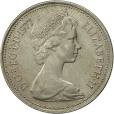 Coin, Great Britain, Elizabeth II, 5 New Pence, 1977, AU(50-53), Copper-nickel