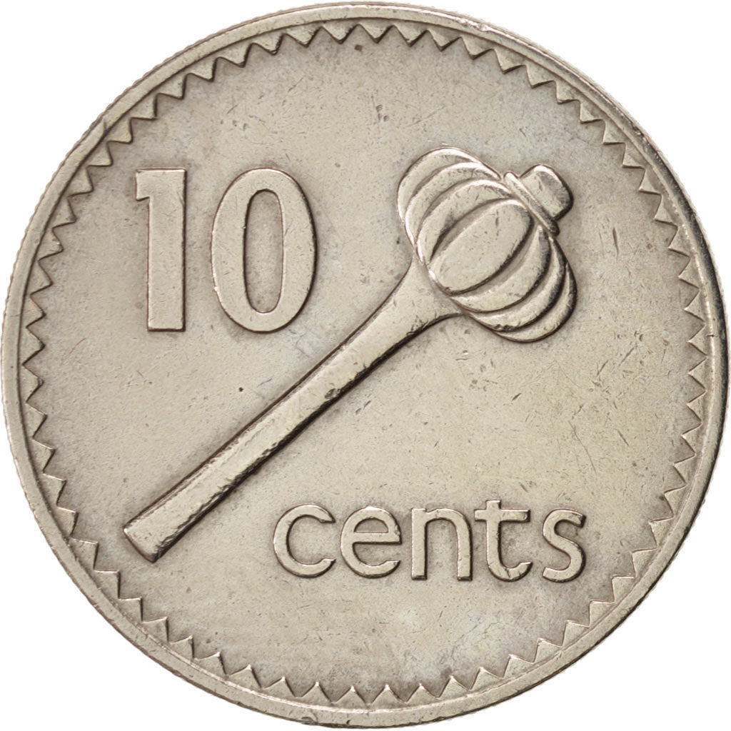 Coin, Fiji, Elizabeth II, 10 Cents, 1980, AU(55-58), Copper-nickel, KM:30