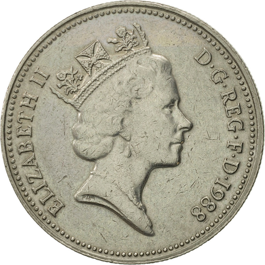 Münze, Großbritannien, Elizabeth II, 5 Pence, 1988, SS+, Copper-nickel, KM:937