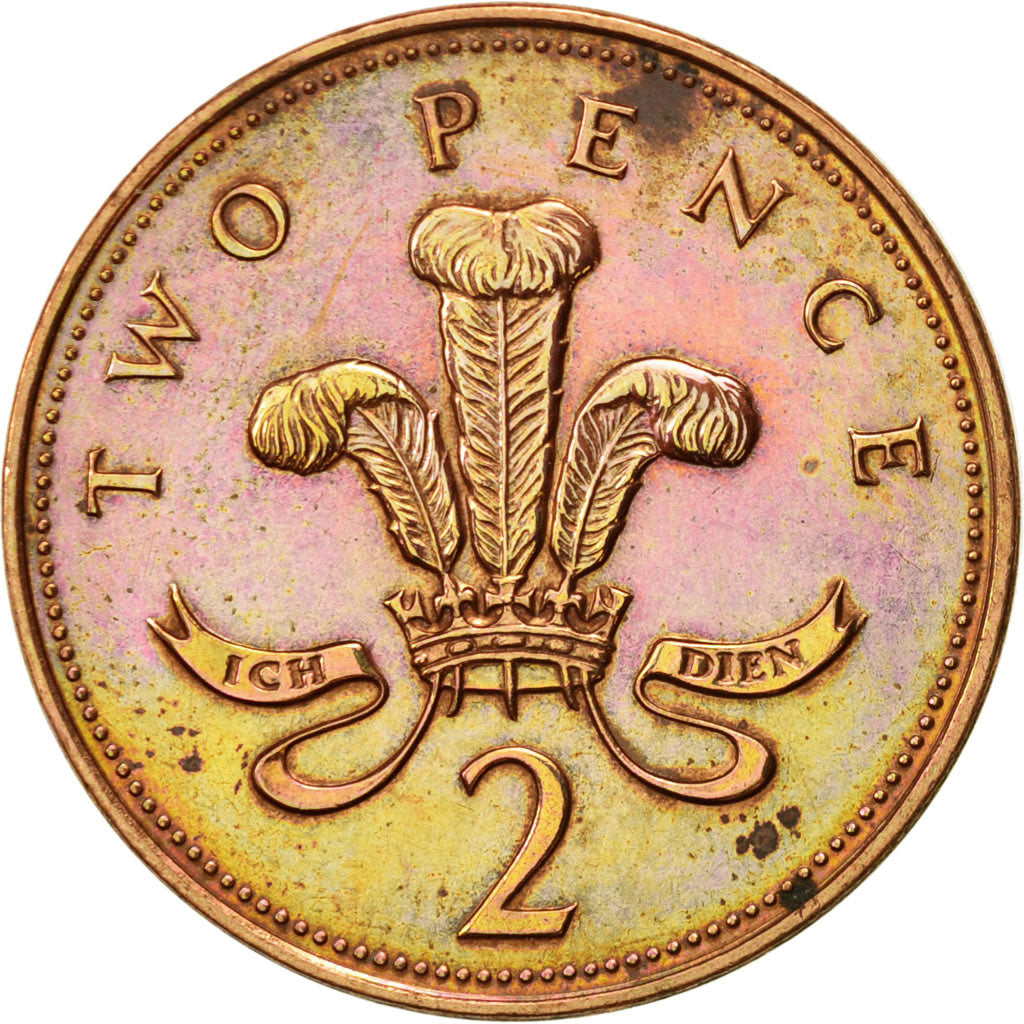 Coin, Great Britain, Elizabeth II, 2 Pence, 1995, AU(50-53), Copper Plated