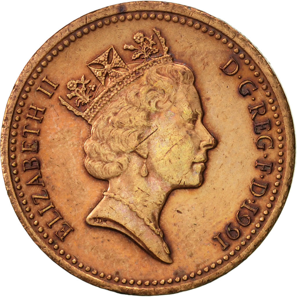 Monnaie, Grande-Bretagne, Elizabeth II, Penny, 1991, TTB+, Bronze, KM:935
