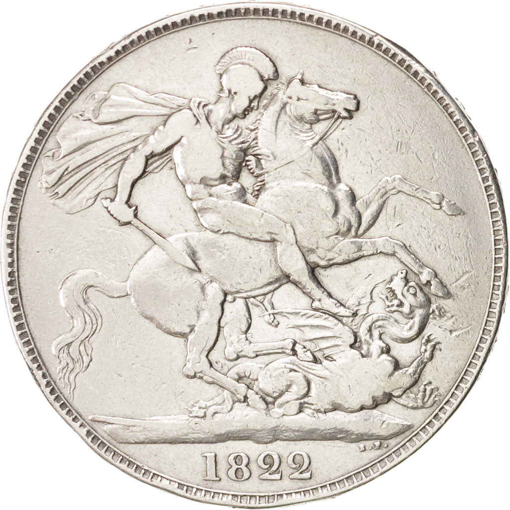 Great Britain, George IV, Crown, 1822, Silver, KM:680.1
