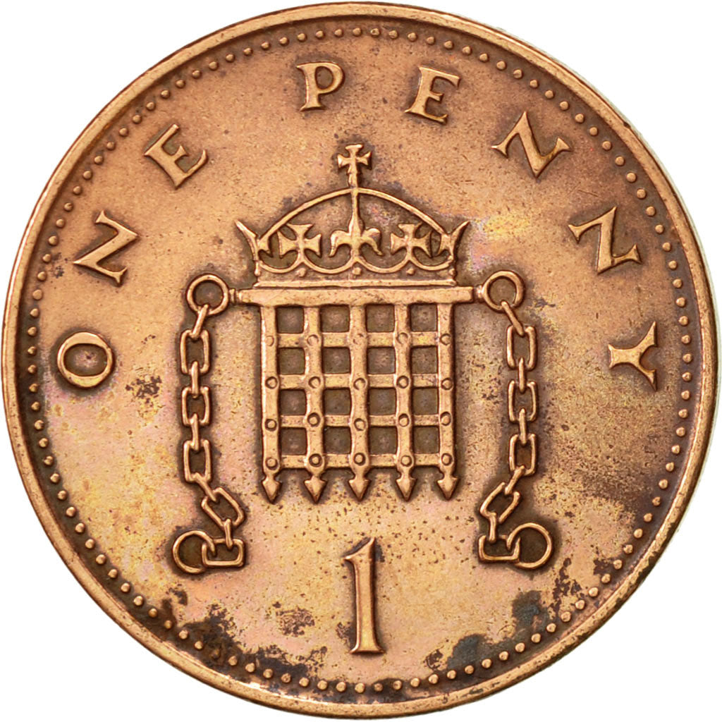 Coin, Great Britain, Elizabeth II, Penny, 1992, AU(50-53), Copper Plated Steel