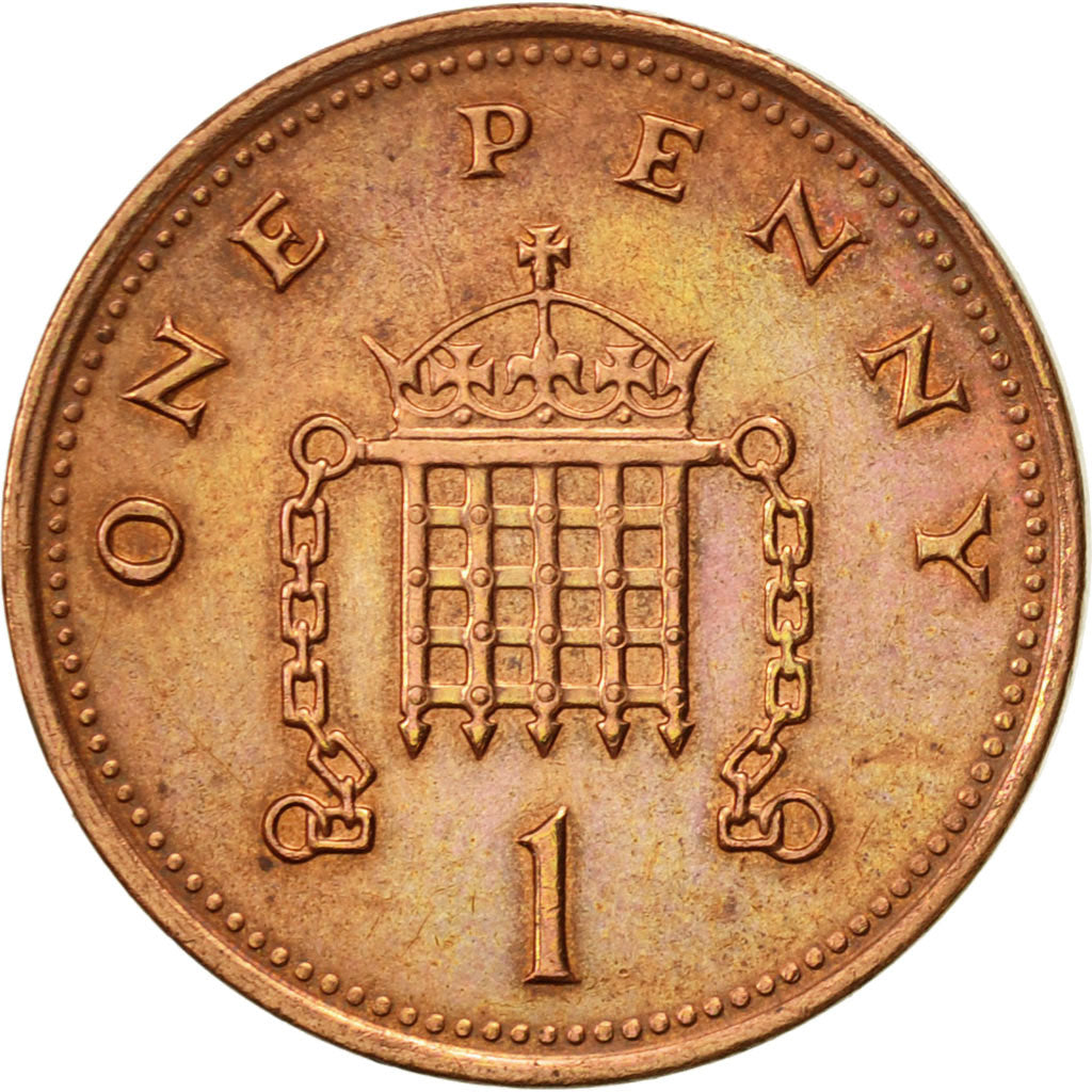 Münze, Großbritannien, Elizabeth II, Penny, 2002, SS+, Copper Plated Steel
