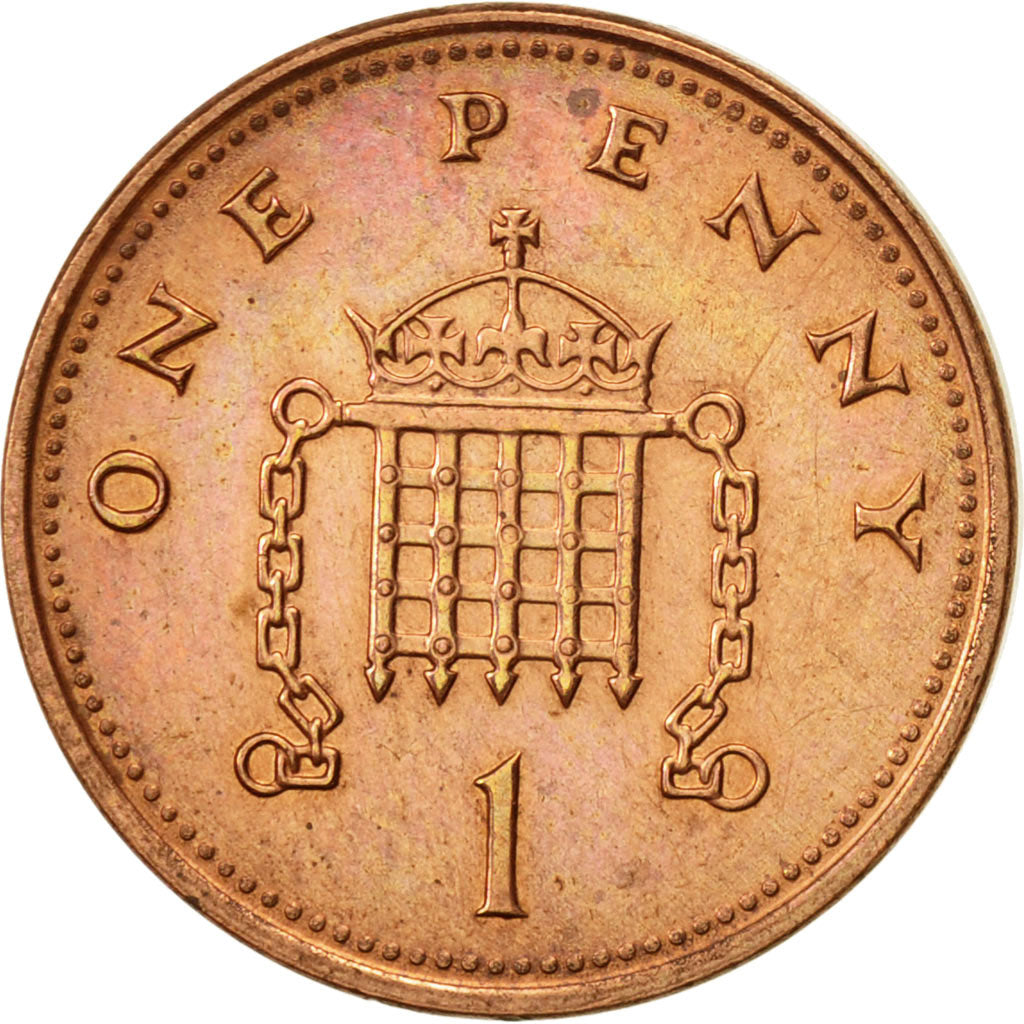 Moneta, Gran Bretagna, Elizabeth II, Penny, 2001, BB+, Acciaio placcato rame