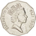 Munten, Fiji, Elizabeth II, 50 Cents, 1990, PR+, Nickel Bonded Steel, KM:54a