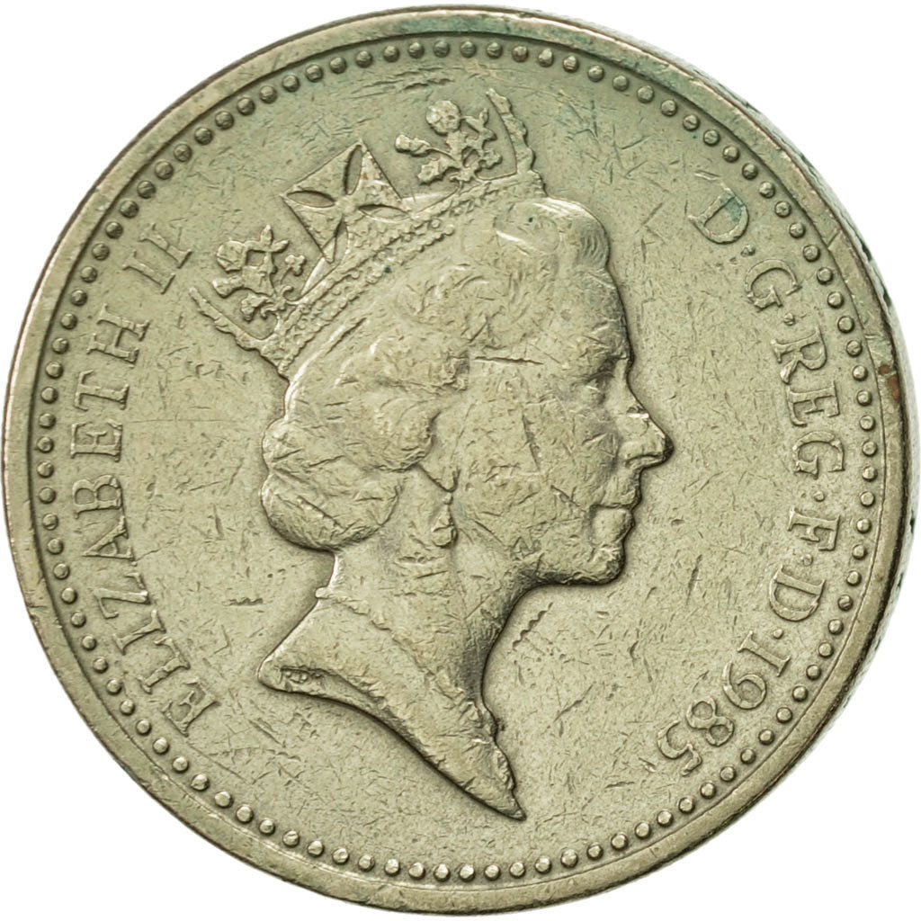 Coin, Great Britain, Elizabeth II, Pound, 1985, EF(40-45), Nickel-brass, KM:941